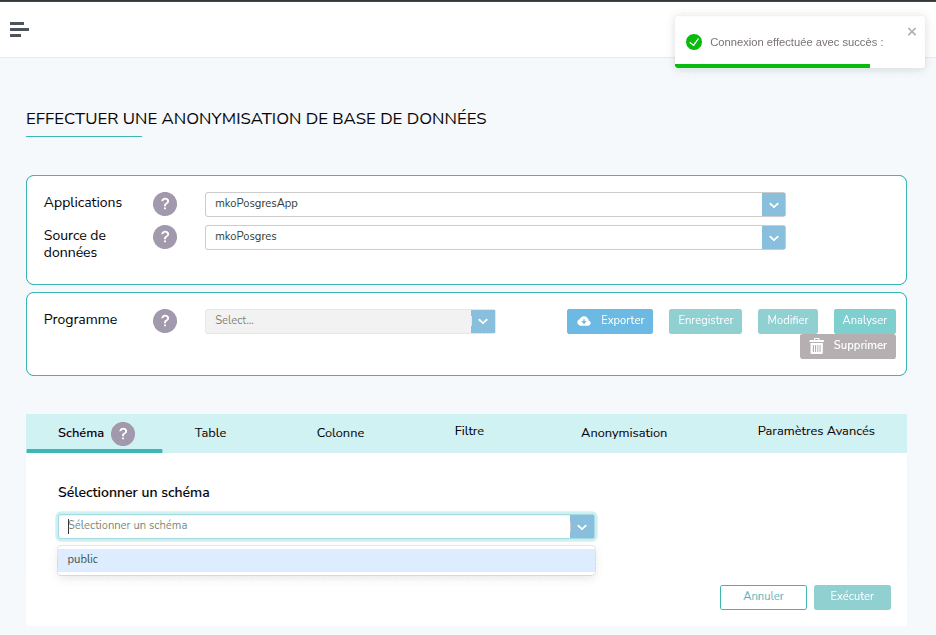 Capture d'écran de l'étape