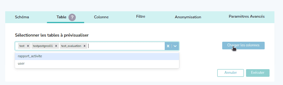 Capture d'écran de l'étape